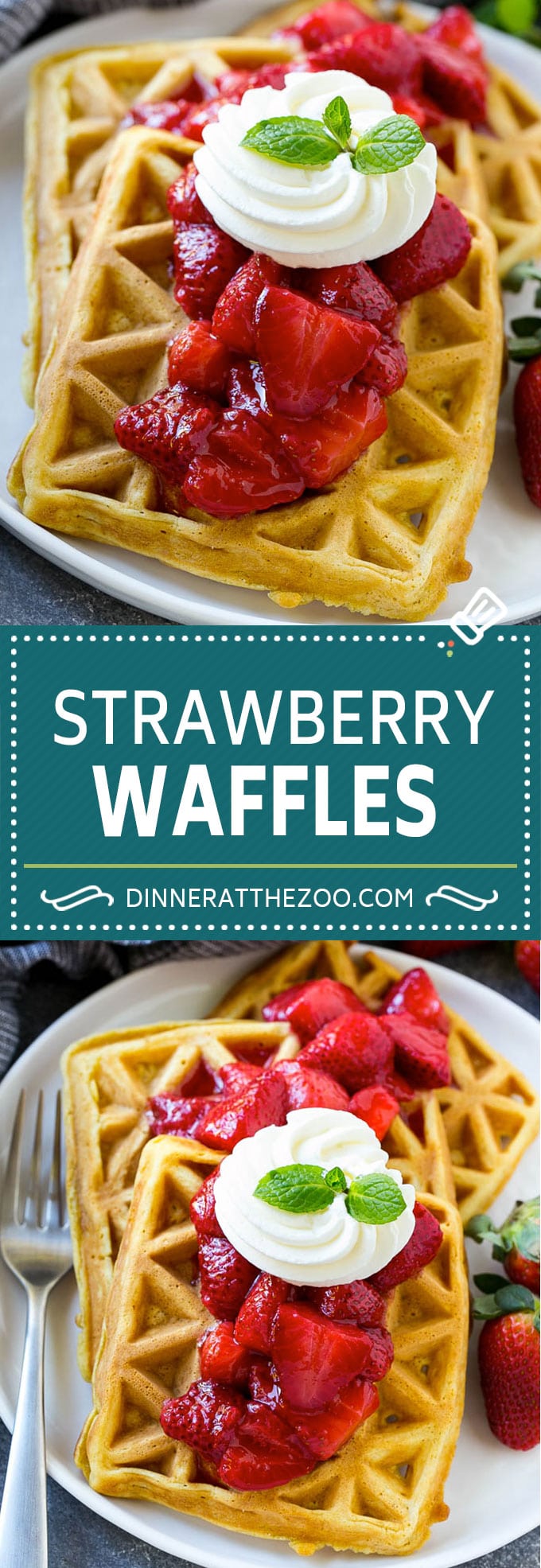 Strawberry Waffles | Homemade Waffles Recipe | Waffles with Strawberry Sauce | Homemade Strawberry Sauce #strawberry #waffles #breakfast #edsug