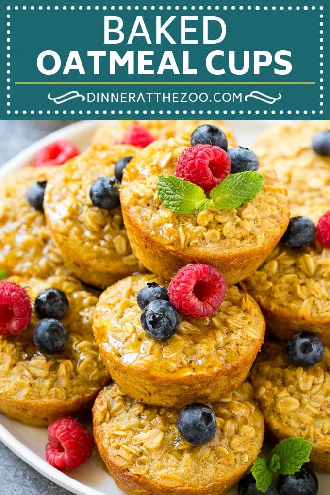 Baked Oatmeal Cups Recipe | Baked Oatmeal | Meal Prep Oatmeal | Oatmeal Muffins #oatmeal #breakfast #edsug
