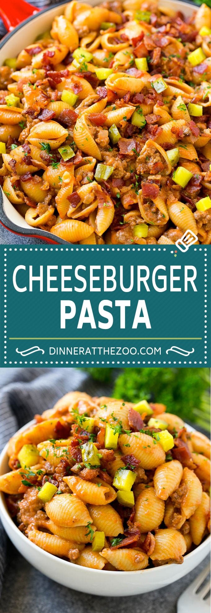 Cheeseburger Pasta | Hamburger Pasta | Ground Beef Pasta #cheeseburger #bacon #pasta #edsug