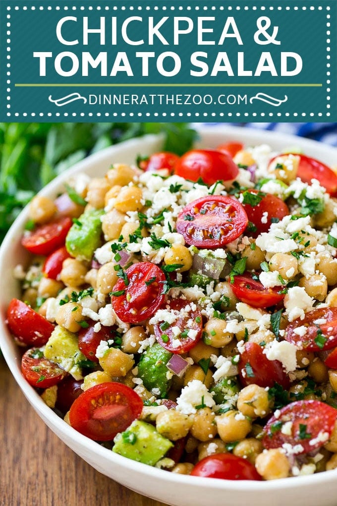Chickpea Salad Recipe | Chickpea and Tomato Salad | Chickpea Avocado Salad | Summer Salad #salad #summer #recipes #edsug