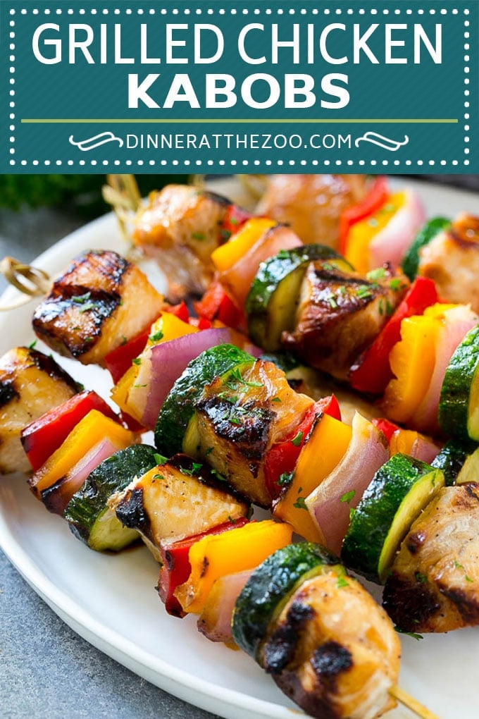 Grilled Chicken Kabobs Recipe | Chicken and Vegetable Kabobs | Grilled Chicken Skewers #grilling #chicken #kabobs #dinner #edsug