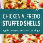 Chicken Alfredo Stuffed Shells Recipe | Stuffed Shells | Chicken Stuffed Shells | Baked Pasta #stuffedshells #alfredo #chicken #pasta #cheese #dinner #edsug