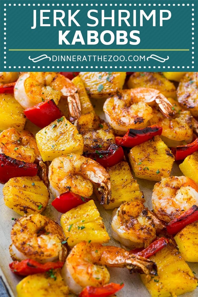 Jerk Shrimp Kabobs | Caribbean Shrimp | Jamaican Shrimp | Grilled Shrimp #grilling #pineapple #shrimp #kabobs #edsug