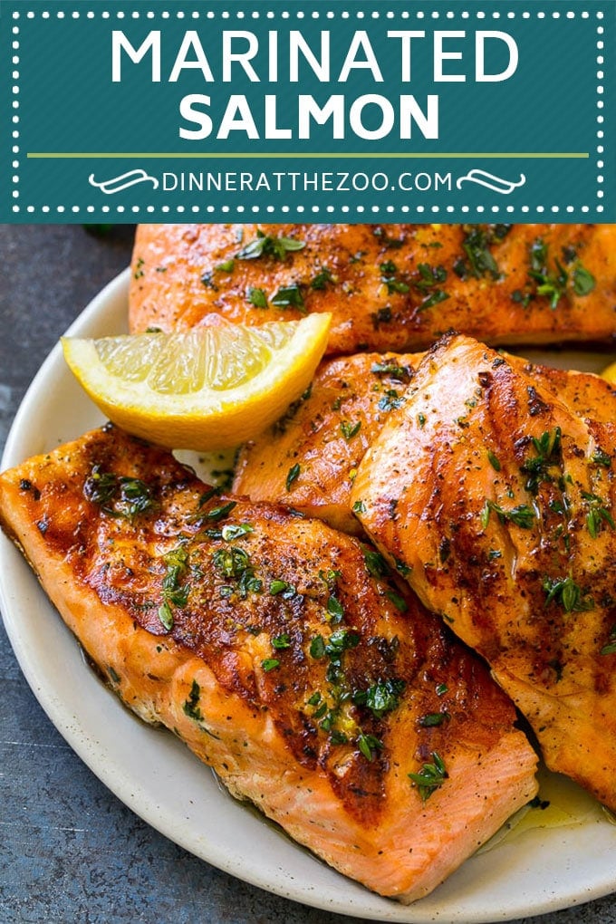 Marinated Salmon Recipe | Grilled Salmon | Garlic and Herb Salmon #salmon #grilling #marinade #fish #dinner #edsug