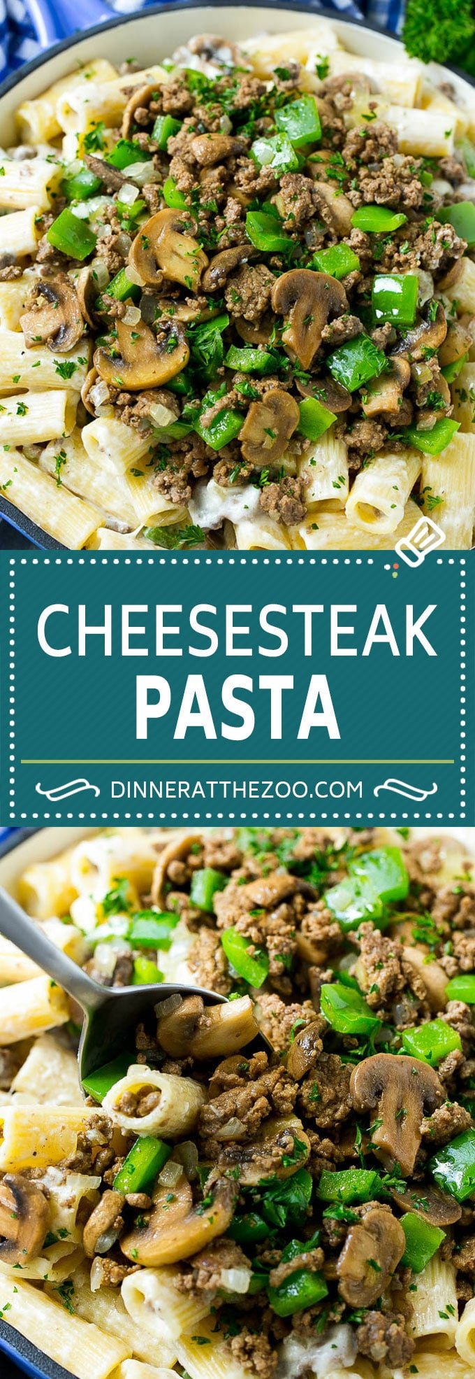 Philly Cheesesteak Pasta | Ground Beef Pasta | Creamy Pasta #phillycheesesteak #beef #pasta #peppers #mushrooms #dinner #edsug