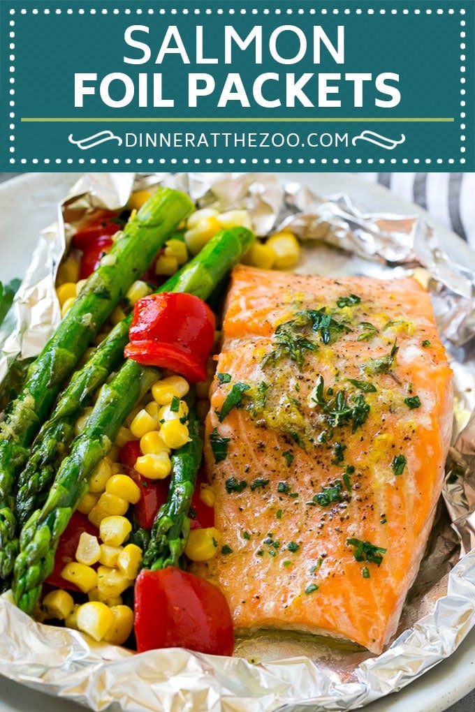Salmon Foil Packets Recipe | Grilled Salmon | Salmon and Vegetables #salmon #grilling #asparagus #corn #dinner #edsug