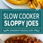 Slow Cooker Sloppy Joes Recipe | Crock Pot Sloppy Joes | Homemade Sloppy Joes #beef #slowcooker #crockpot #sandwich #edsug