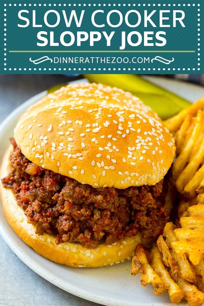 Slow Cooker Sloppy Joes Recipe | Crock Pot Sloppy Joes | Homemade Sloppy Joes #beef #slowcooker #crockpot #sandwich #edsug
