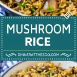 Mushroom Rice Recipe | Baked Rice | Rice Pilaf #rice #mushrooms #sidedish #dinner #edsug