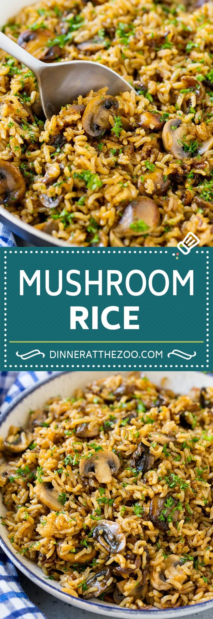 Mushroom Rice Recipe | Baked Rice | Rice Pilaf #rice #mushrooms #sidedish #dinner #edsug