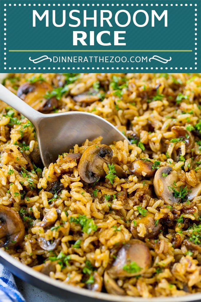Mushroom Rice Recipe | Baked Rice | Rice Pilaf #rice #mushrooms #sidedish #dinner #edsug