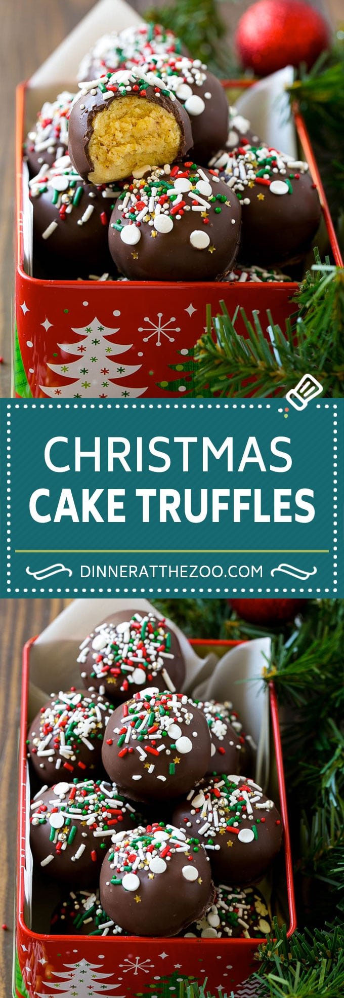 Christmas Cake Truffles Recipe | Cake Truffles | Cake Balls | Cake Bites #cake #christmas #sprinkles #baking #edsug