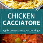 Slow Cooker Chicken Cacciatore Recipe | Italian Chicken #chicken #crockpot #slowcooker #dinner #italianfood #peppers #edsug