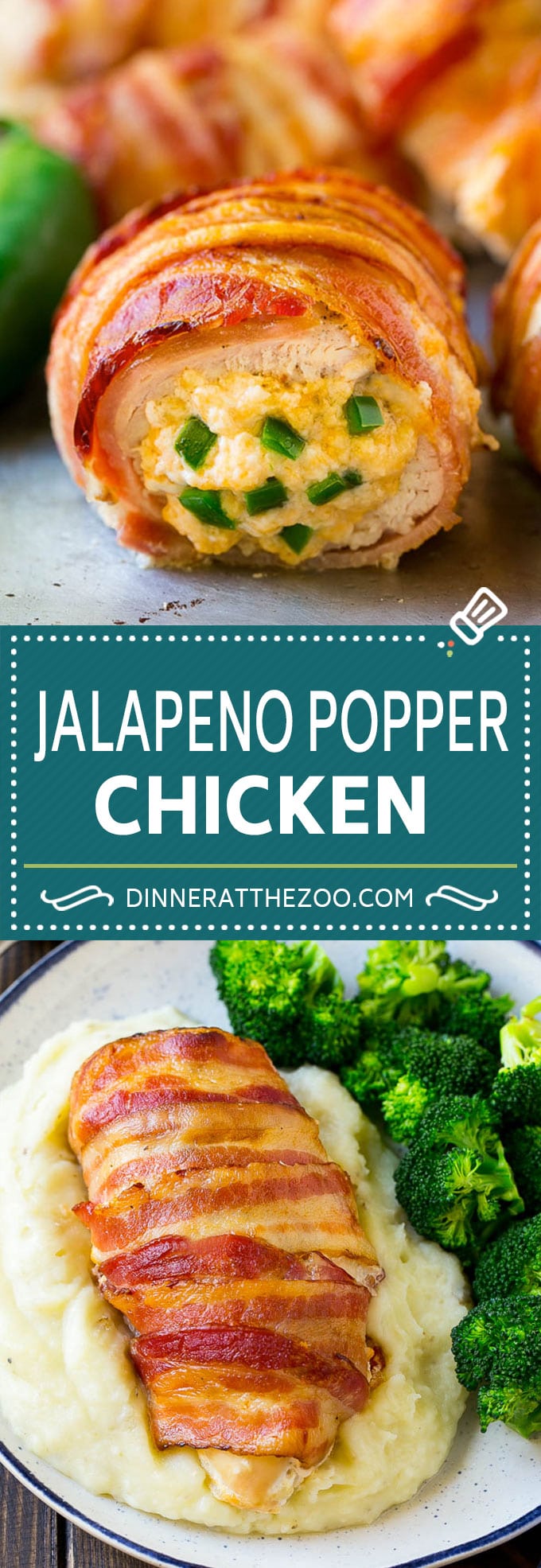 Jalapeno Popper Chicken Recipe | Bacon Wrapped Chicken | Stuffed Chicken | Low Carb Chicken #chicken #lowcarb #keto #bacon #jalapenos #cheese #dinner #edsug