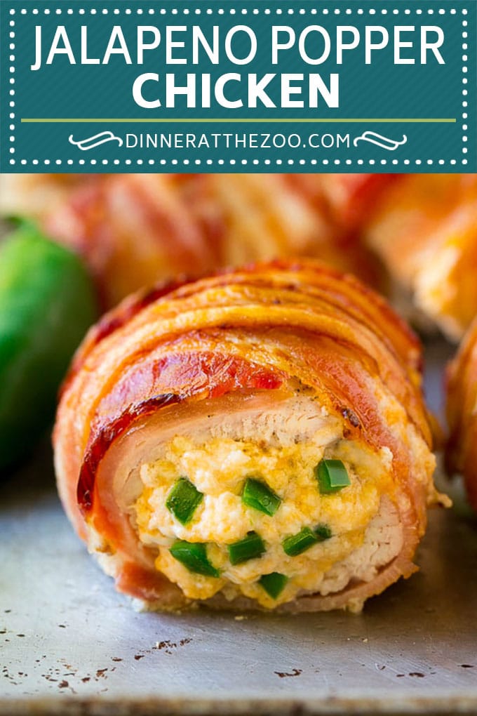 Jalapeno Popper Chicken Recipe | Bacon Wrapped Chicken | Stuffed Chicken | Low Carb Chicken #chicken #lowcarb #keto #bacon #jalapenos #cheese #dinner #edsug