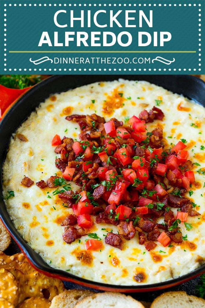 Chicken Alfredo Dip Recipe | Chicken Dip | Cheese Dip #dip #appetizer #chicken #cheese #edsug