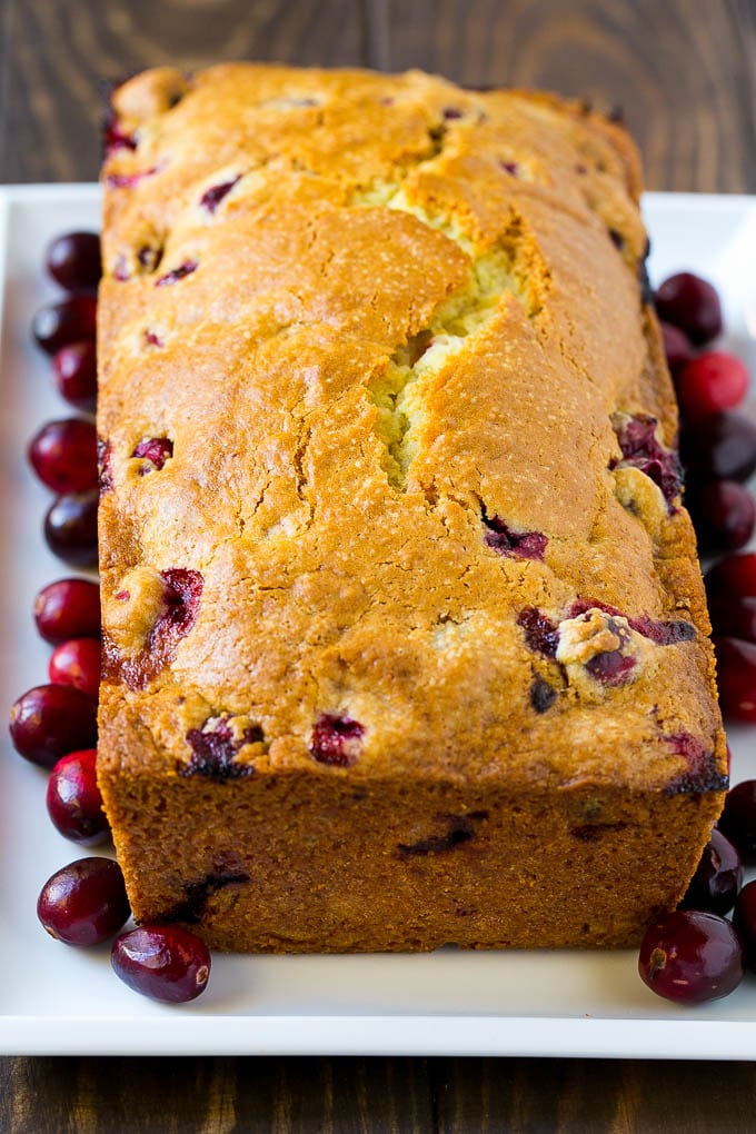 Cranberry Bread Recipe | Cranberry Loaf | Cranberry Orange Bread #cranberry #bread #baking #dessert #fall #edsug A baked loaf of fresh cranberry bread.