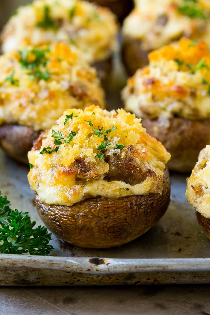 Sausage Stuffed Mushrooms Recipe | Stuffed Mushrooms | Mushroom Appetizer #mushrooms #sausage #appetizer #lowcarb #keto #edsug Sausage stuffed mushrooms filled with Italian sausage and three types of cheese.