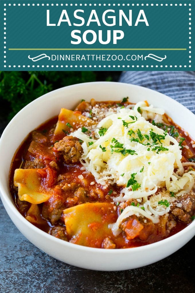 Lasagna Soup Recipe | Italian Soup | Ground Beef Soup #lasagna #pasta #soup #beef #dinner #edsug #italian