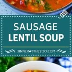 Lentil Soup Recipe | Sausage Lentil Soup #soup #lentils #sausage #dinner #glutenfree #edsug