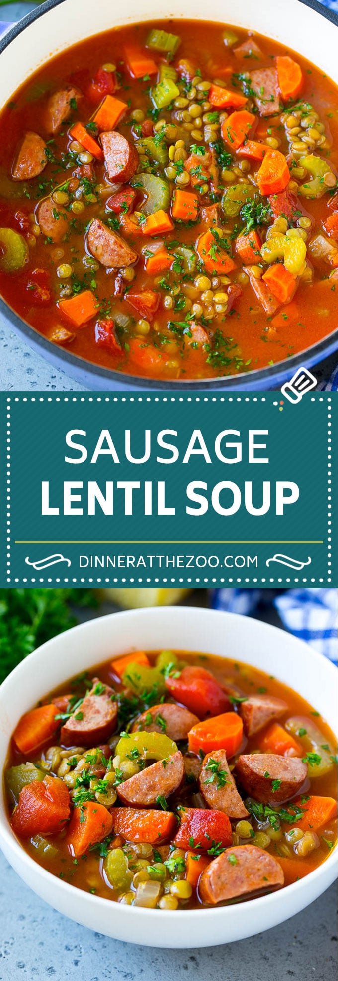 Lentil Soup Recipe | Sausage Lentil Soup #soup #lentils #sausage #dinner #glutenfree #edsug