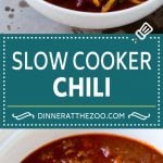 Slow Cooker Chili Recipe | Crock Pot Chili | Beef Chili | Beef and Bean Chili #chili #soup #beef #slowcooker #crockpot #dinner #edsug