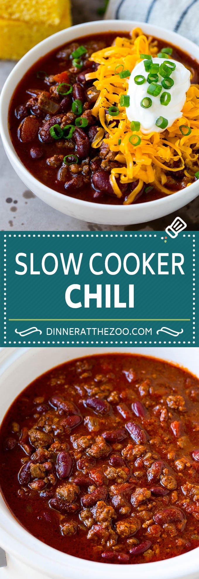 Slow Cooker Chili Recipe | Crock Pot Chili | Beef Chili | Beef and Bean Chili #chili #soup #beef #slowcooker #crockpot #dinner #edsug