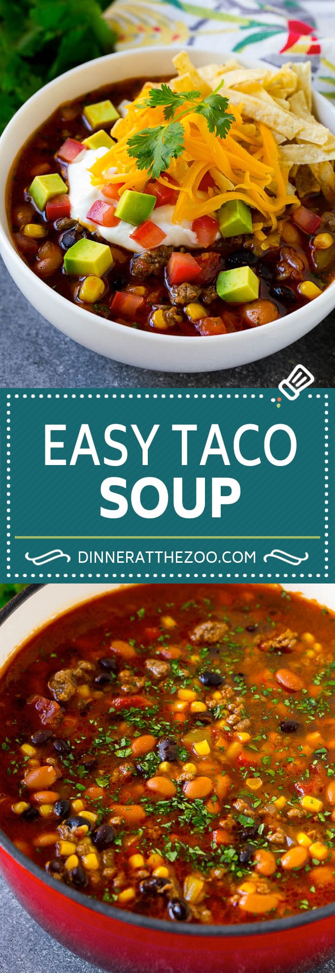 Taco Soup Recipe | Beef Taco Soup | Mexican Soup #soup #beef #taco #mexicanfood #beans #dinner #edsug