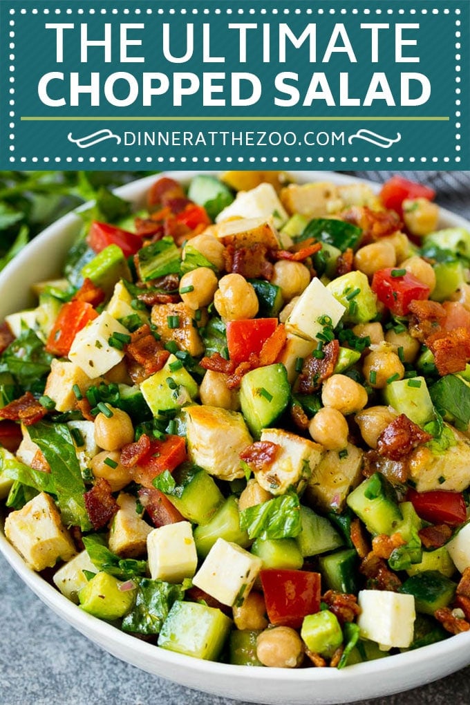 Chopped Salad Recipe | Chicken Salad | Avocado Salad #salad #chicken #avocado #bacon #glutenfree #dinner #edsug #lunch