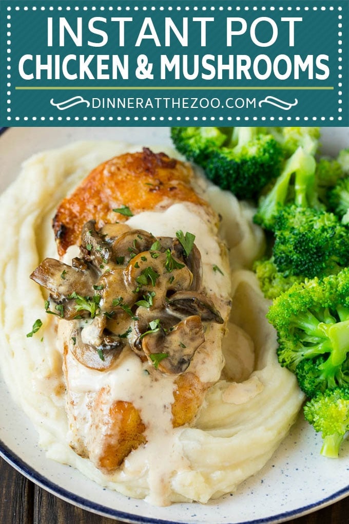 Instant Pot Chicken with Mushroom Sauce | Instant Pot Chicken Recipe | Mushroom Chicken #instantpot #chicken #mushrooms #pressurecooker #dinner #edsug