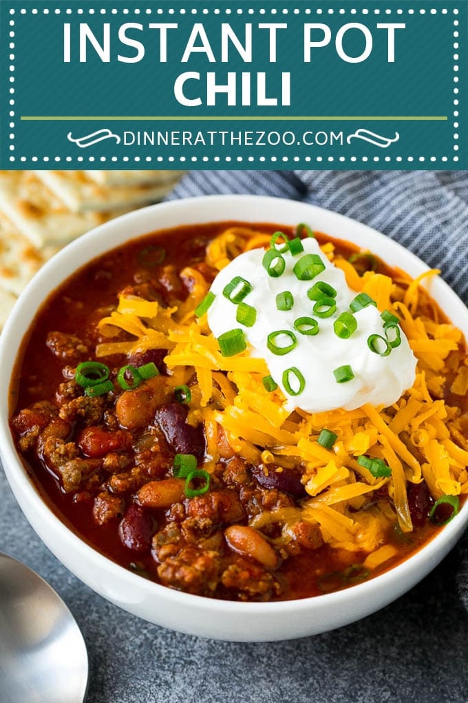 Instant Pot Chili Recipe | Pressure Cooker Chili | Beef Chili | Beef and Bean Chili #chili #beef #beans #instantpot #pressurecooker #dinner #soup #edsug