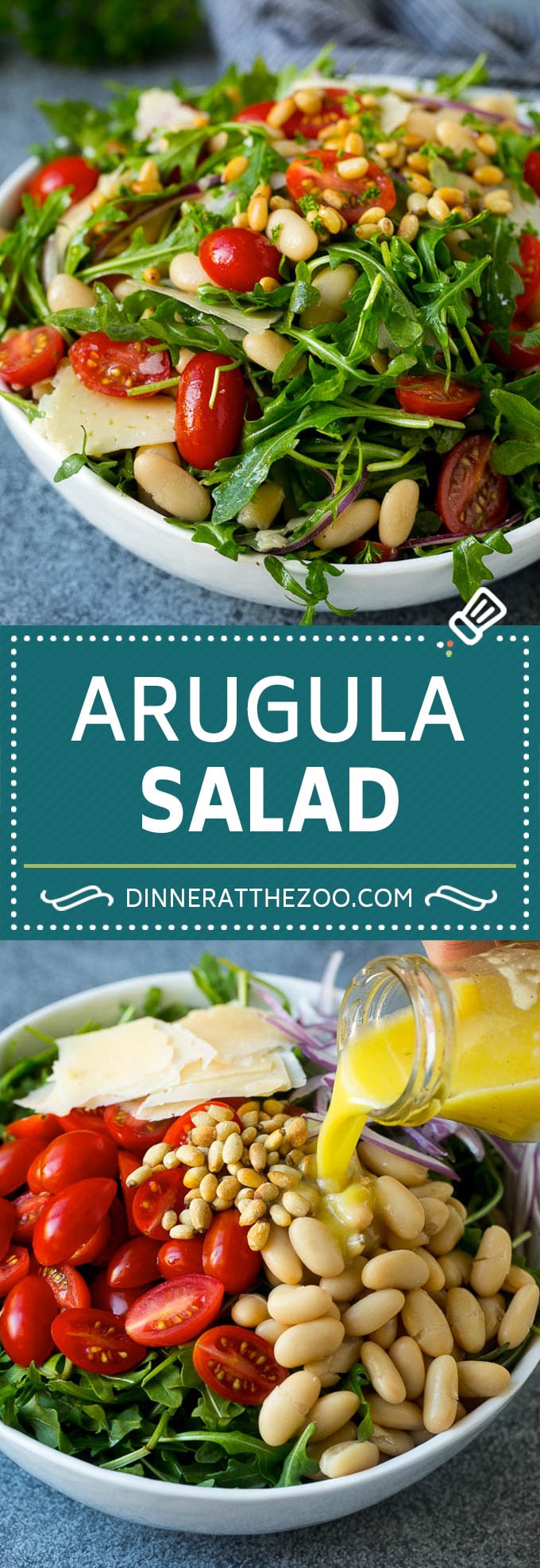 Arugula Salad Recipe | Green Salad | White Bean Salad #salad #arugula #cleaneating #lowcarb #keto #edsug