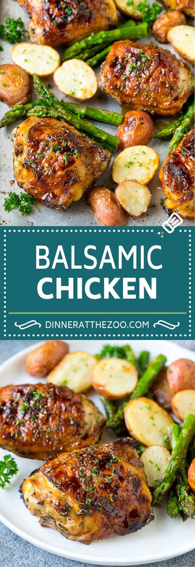 Balsamic Chicken Recipe | Sheet Pan Chicken | Glazed Chicken #chicken #asparagus #potatoes #dinner #glutenfree #edsug