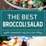 Broccoli Salad Recipe | Creamy Broccoli Salad | Bacon Broccoli Salad #salad #broccoli #bacon #apple #edsug #sidedish