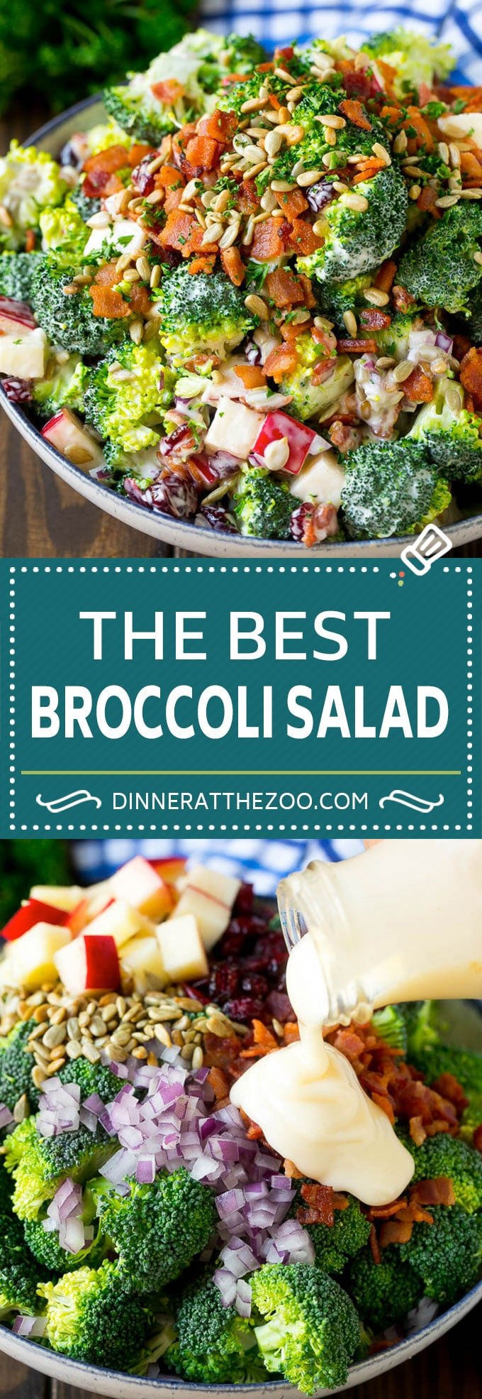 Broccoli Salad Recipe | Creamy Broccoli Salad | Bacon Broccoli Salad #salad #broccoli #bacon #apple #edsug #sidedish