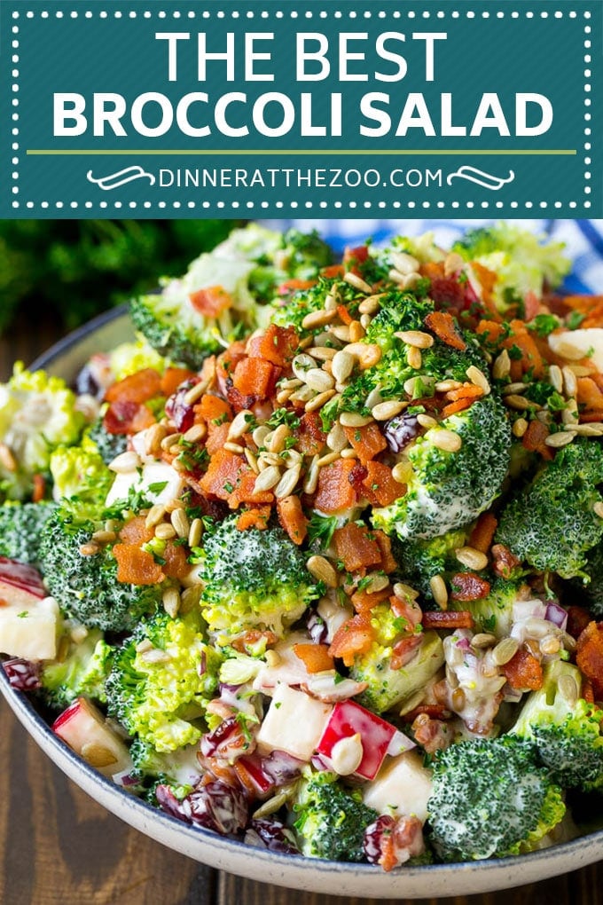 Broccoli Salad Recipe | Creamy Broccoli Salad | Bacon Broccoli Salad #salad #broccoli #bacon #apple #edsug #sidedish