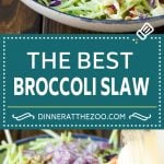 Bacon Broccoli Slaw Recipe | Coleslaw Recipe | Broccoli Slaw #broccoli #slaw #salad #apple #bacon #sidedish #lunch #edsug