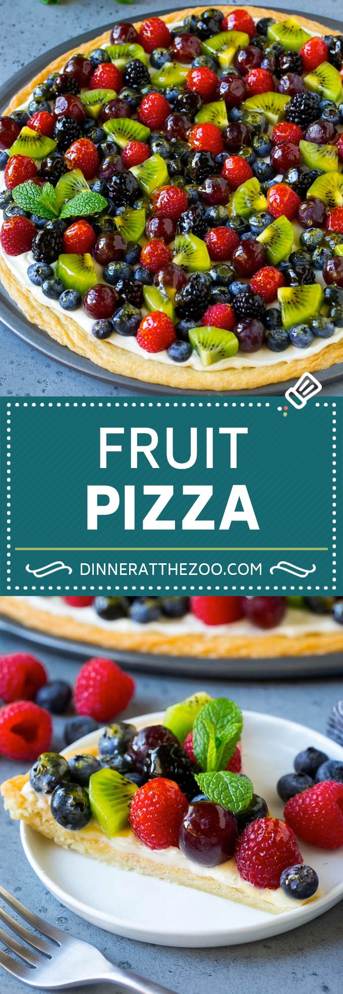 Fruit Pizza Recipe | Dessert Pizza | Fruit Dessert #cookie #fruit #pizza #dessert #sweets #edsug