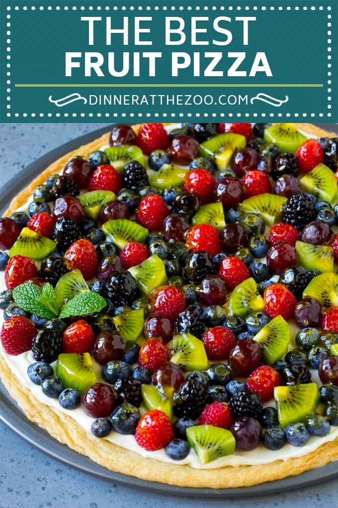 Fruit Pizza Recipe | Dessert Pizza | Fruit Dessert #cookie #fruit #pizza #dessert #sweets #edsug