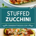 Stuffed Zucchini Boats Recipe | Baked Zucchini | Low Carb Zucchini #dinner #lowcarb #keto #zucchini #sausage #edsug