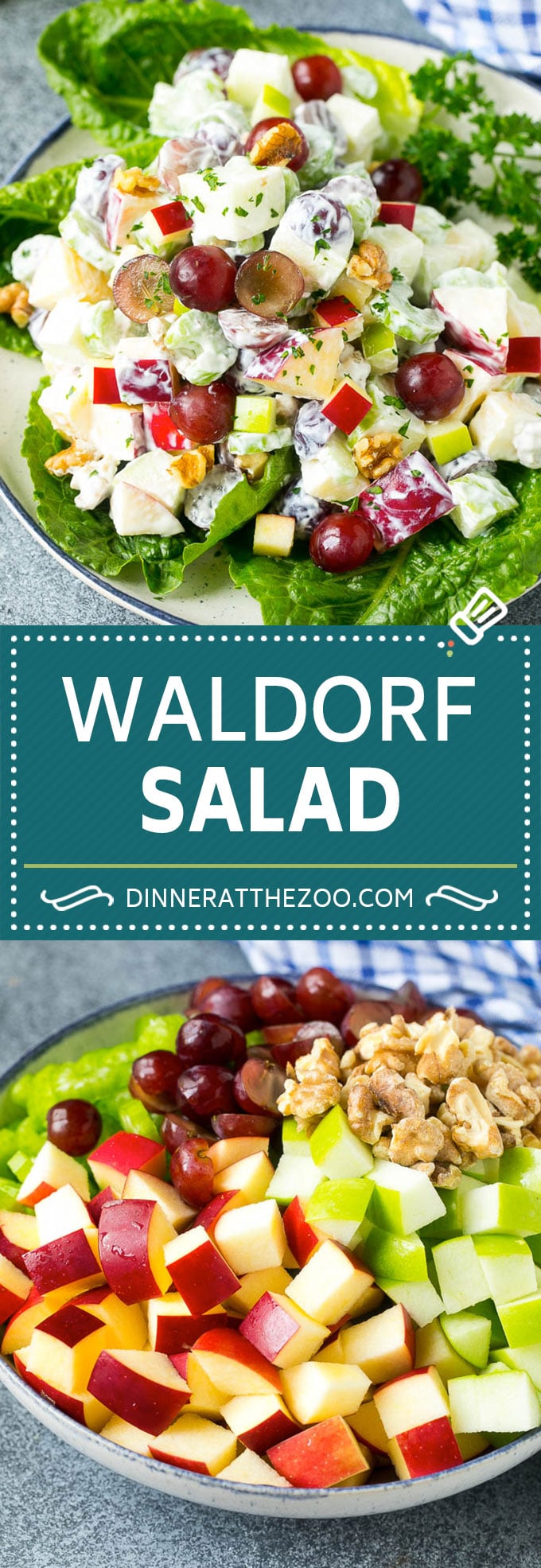 Waldorf Salad Recipe | Apple Salad | Fruit Salad #salad #fruit #apples #grapes #lunch #edsug #glutenfree
