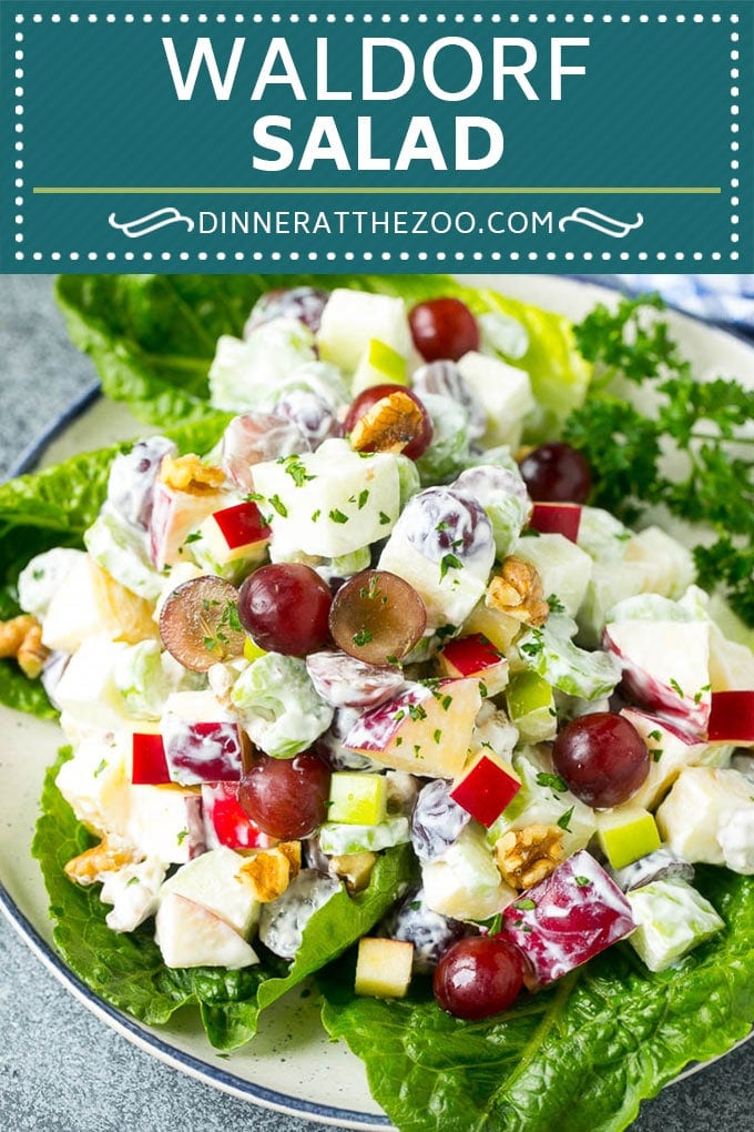 Waldorf Salad Recipe | Apple Salad | Fruit Salad #salad #fruit #apples #grapes #lunch #edsug #glutenfree