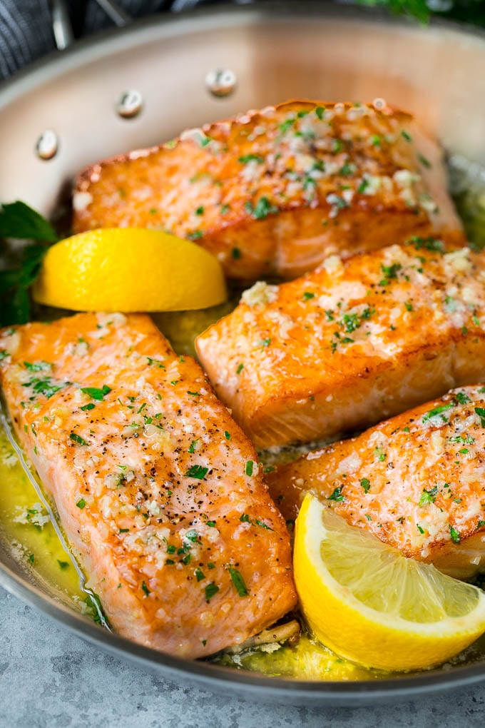 Pan Seared Salmon Recipe | Garlic Butter Salmon | Seared Salmon #salmon #garlic #butter #keto #lowcarb #dinner #edsug Pan seared salmon fillets in garlic butter sauce.