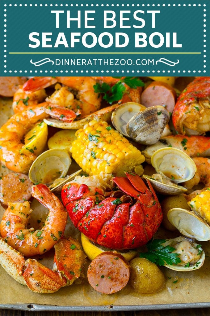 Seafood Boil Recipe | Shrimp Boil #lobster #shrimp #clams #crab #sausage #corn #potatoes #dinner #edsug