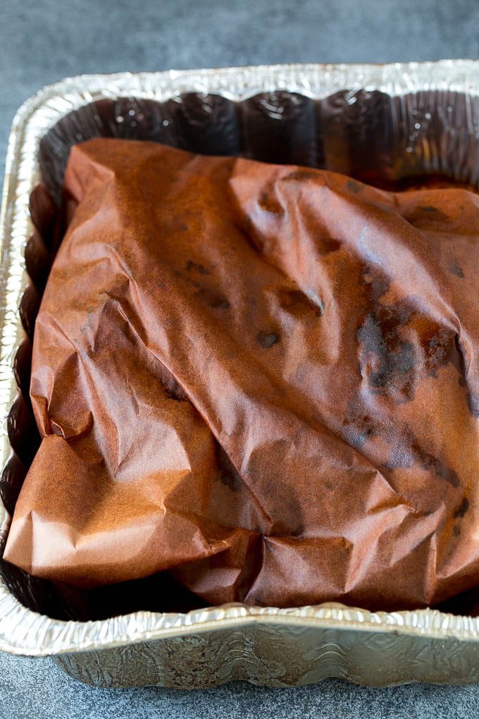 Smoked Brisket Recipe | Beef Brisket | BBQ Beef #brisket #smoker #beef #bbq #dinner #edsug Brisket wrapped in butcher paper.