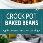 Crock Pot Baked Beans | Slow Cooker Baked Beans #beans #bacon #slowcooker #crockpot #edsug
