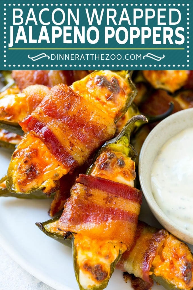 Bacon Wrapped Jalapeno Poppers Recipe | Baked Jalapeno Poppers | Bacon Appetizer #bacon #jalapenos #poppers #appetizer #snack #lowcarb #keto #edsug