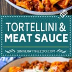 Cheese Tortellini in Meat Sauce #tortellini #pasta #sauce #dinner #edsug #cheese