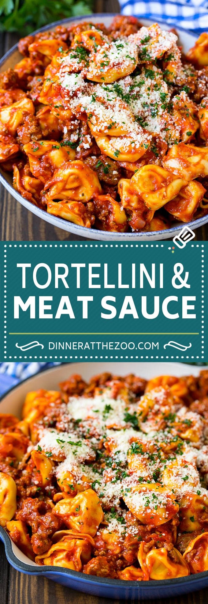 Cheese Tortellini in Meat Sauce #tortellini #pasta #sauce #dinner #edsug #cheese