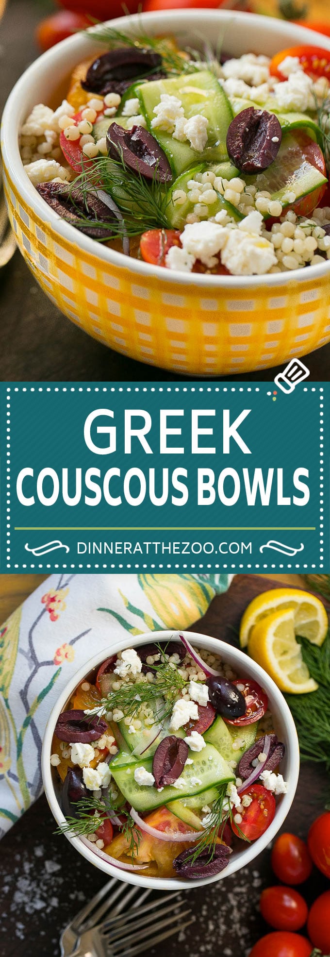 Greek Couscous Bowls #couscous #lunch #edsug
